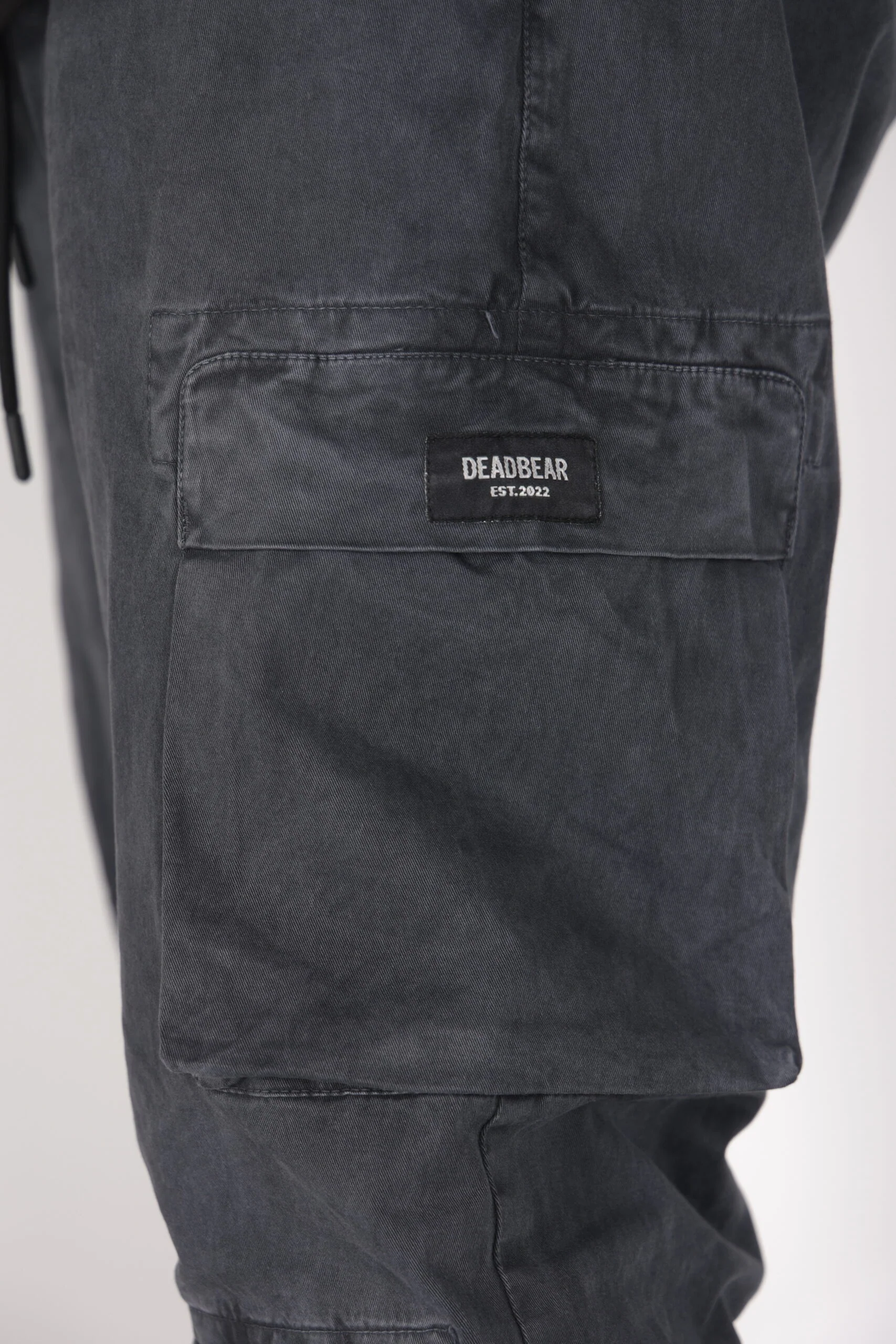 Washed Grey Cargo Pants - Image 4